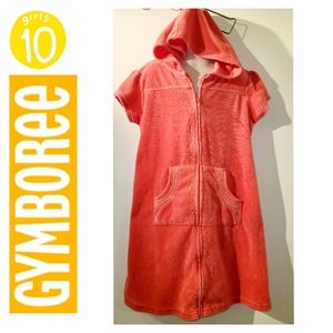 Gymboree Girls 10 coral baby terry swim cover-up SWIM SHOP